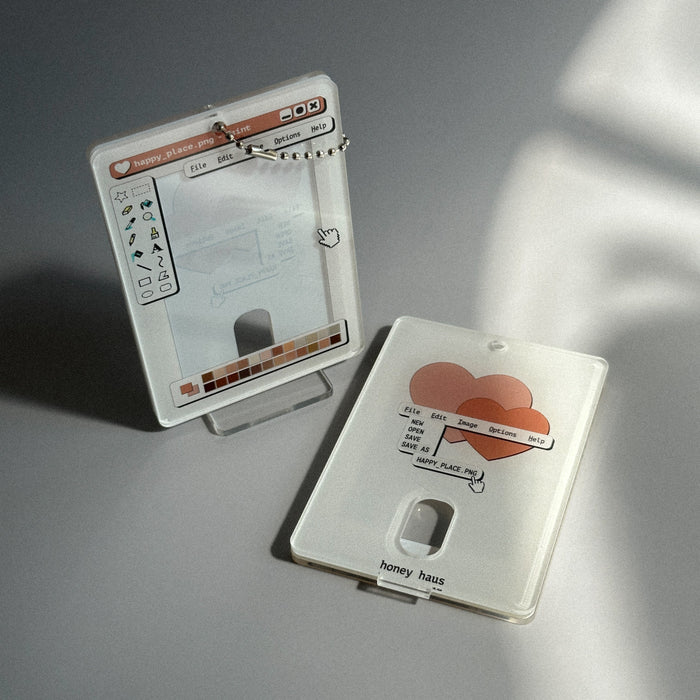 Early 2000s Microsoft Paint Acrylic Photocard Holder (Brown Version)